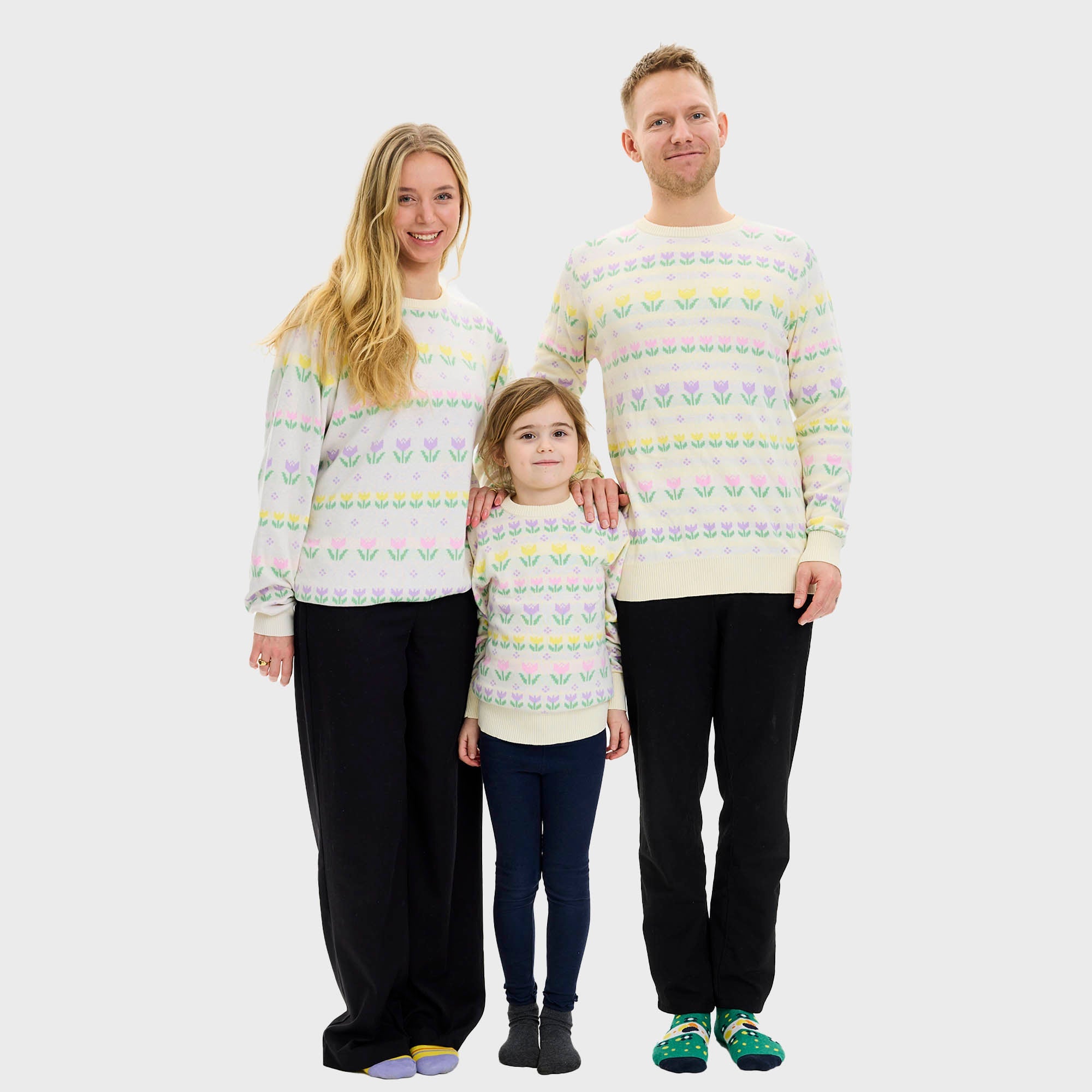 Osterpullover mit Narzissenmotiv - Damen
